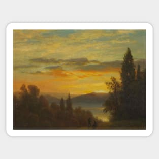 On the Hudson River Near Irvington by Albert Bierstadt Sticker